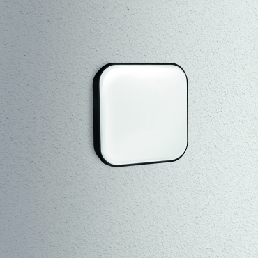 Century Italia Simply - wand/plafondlamp - 15 x 6,2 x 15 cm - 16W LED incl. - IP65 - zwart