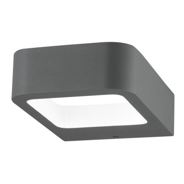 Nova Luce Acqua - buiten wandverlichting - 12 x 18 x 5 cm - 6W LED incl. - IP54 - donkergrijs