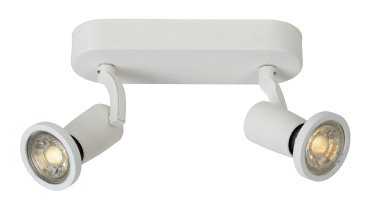 Lucide Jaster 2 - opbouwspot - 20 x 6 x 15,5 cm - 2 x 5W LED incl. - wit
