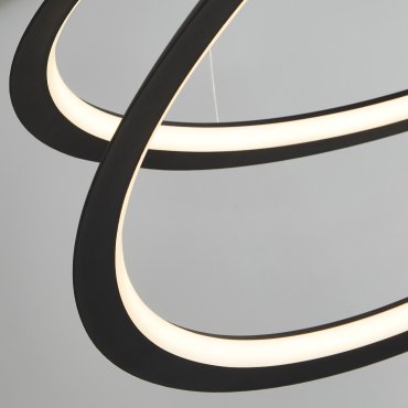 Searchlight Swirl - hanglamp - 61 x 60 x 120 cm - 43W dimbare LED incl. - zand zwart en wit