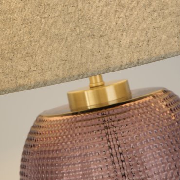 Searchlight Amethyst - tafellamp - Ø 33 x 53 cm - roze en beige