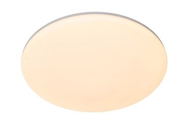 Lucide Olson - plafondlamp - Ø 45 x 4,5 cm - 45W LED incl. - instelbare lichtkleur - IP44 - opaal en wit