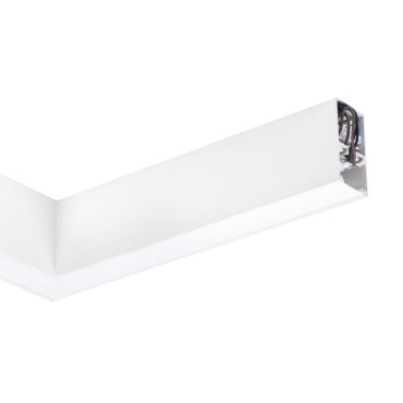 Nova Luce Dido - lineair verlichtingsprofiel - 34,5 x 3,8 x 7 cm - 20W LED incl. - wit - warmwitte lichtkleur