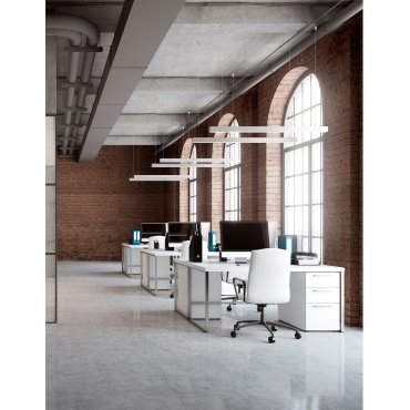 Nova Luce Gent - lineair verlichtingsprofiel - 120 x 3,8 x 7 cm - 40W LED incl. - wit - warmwitte lichtkleur