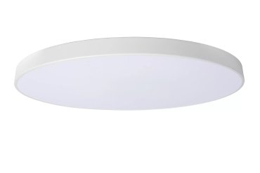 Lucide Unar - plafondverlichting - Ø 80 x 5 cm - 80W dimbare LED incl. - 3 stappen dimmer - wit