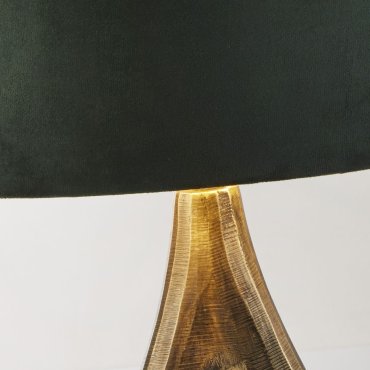 Searchlight Bucklow - tafellamp - Ø 40 x 46 cm - groen, antiek messing en goud