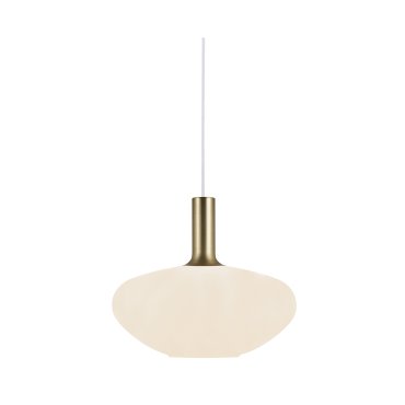 Nordlux Alton - hanglamp - Ø 35 x 330 cm - opaal wit en messing of zwart