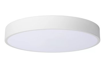 Lucide Unar - plafondverlichting - Ø 39,50 x 5 cm - 24W dimbare LED incl. -  3 stappen dimmer - wit