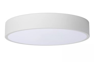 Lucide Unar - plafondverlichting - Ø 30 x 5 cm - 18W dimbare LED incl. -  3 stappen dimmer - wit