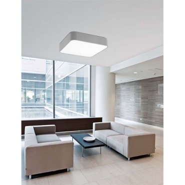 Nova Luce Forma - plafondverlichting - 50 x 50 x 11 cm - 49W LED incl. - warm witte lichtkleur - grijs