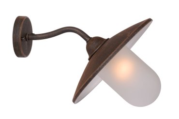 Lucide Aruba II - buiten wandverlichting - 30 x 37 x 24 cm - IP44 - roestbruin