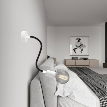 Creative Cables - Flexibele buis bekleed met textiel - 30 cm - wit