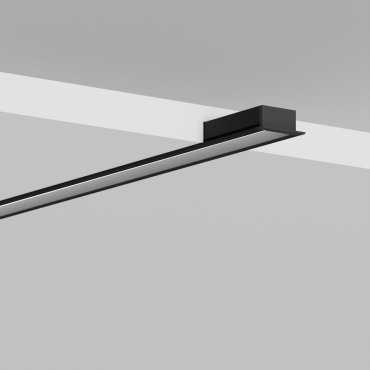 Klus MICRO-30DEG-K - inbouw LED profiel met schuine lichthoek van 30 graden - 2,64 x 1,12 cm - zwart