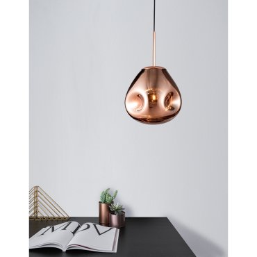 Nova Luce Lava - hanglamp - Ø 25 x 120 cm - koper