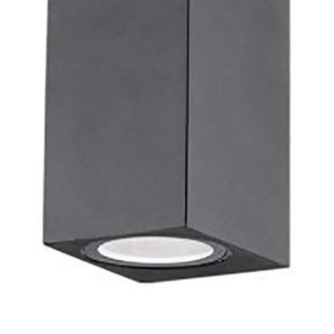 Nova Luce Nero - buiten wandverlichting - 6,7 x 8 x 15 cm - IP54 - donkergrijs
