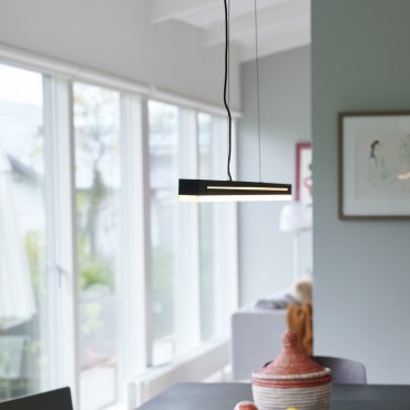Nordlux Skylar - hanglamp - 115 x 212 cm - 3 stappen Moodmaker functie - 25W LED incl. - zwart