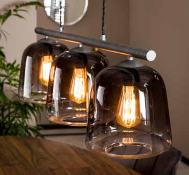 Vico Grey Shade - hanglamp - 97 x 23 x 150