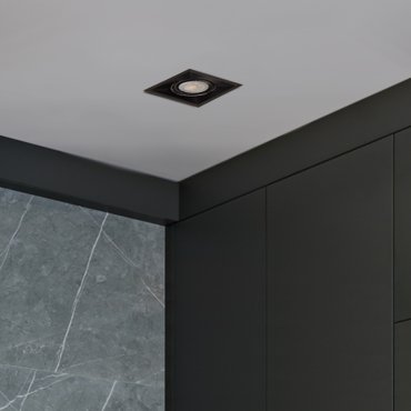 Projectlight Tobbe - inbouwspot - 90 x 90 x 120 mm - 80 x 80 mm inbouwmaat - zwart
