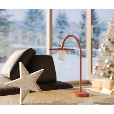 Maxlight Enigma - tafellamp - 39 x 45 cm - 2W LED incl. - rood