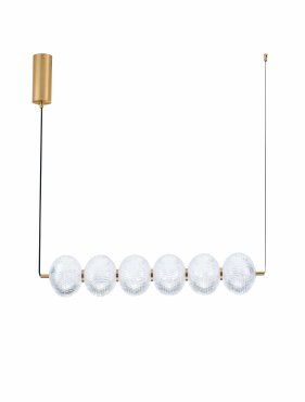 Nova Luce Klelia - hanglamp - 85 x 120 x 15 cm - 34W dimbare LED incl. - messing goud