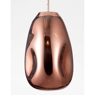 Nova Luce Lava - hanglamp - Ø 22 x 120 cm - koper