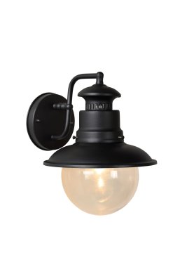 Lucide Figo - buiten wandverlichting - 21,5 x 24 x 26,8 cm - IP44 - zwart