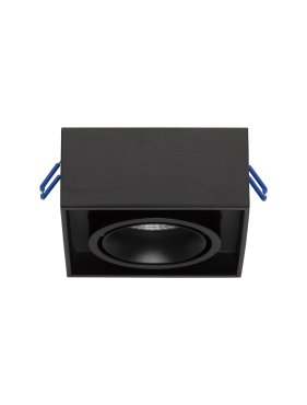 Nova Luce Brook - inbouwspot - 9,6 x 9,6 x 7,8 cm, inbouwmaat 79 mm - zwart