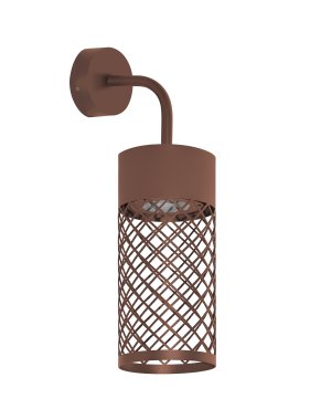 Nova Luce Motley - buiten wandverlichting - Ø 10 x 175 cm - 9W LED incl. - IP65 - corten