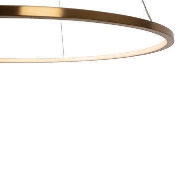 Maxlight Queen - hanglamp - Ø 50 x 150 cm - 19W LED incl. - geborsteld goud