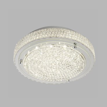 Searchlight Flush - plafondverlichting - Ø 30 x 8,5 cm - 12W dimbare LED incl. - transparant