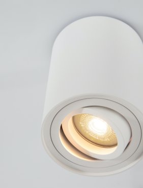 Nova Luce Ulty - opbouwspot - Ø 8,5 x 11,5 cm - wit