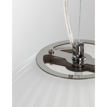 Nova Luce Hector - hanglamp - Ø 30 x 120 cm - opaal en chroom