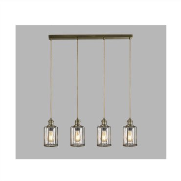 Searchlight Urban - hanglamp - 77 x 12 x 150 cm - antiek messing