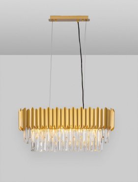 Nova Luce Magnolia - hanglamp - 70 x 25 x 120 cm - goud