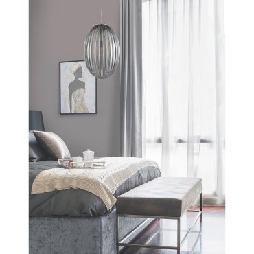 Nova Luce Hector - hanglamp - Ø 30 x 120 cm - rokerig grijs en chroom