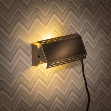 ETH Lano - wandlamp met schakelaar - 6 x 10 x 20,5 cm - brons