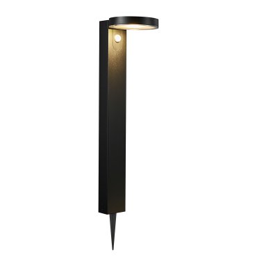 Nordlux Rica Round Solar - tuinpaal op piek op zonne-energie - Ø 15 x 60 cm - 5W LED incl. - IP44 - zwart