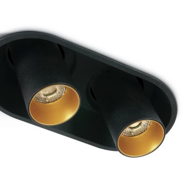 ONE Light Recessed COB Cylinders - opbouwspot 2L - 16,8 x 9 x 9 cm - 2 x 7W dimbare LED incl. - zwart