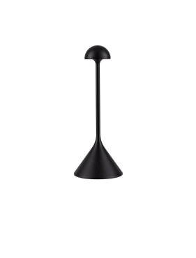 Nova Luce Dalt - oplaadbare tafellamp buiten - Ø 9,5 x 25 cm - 1W dimbare LED incl. - IP54 - zandzwart