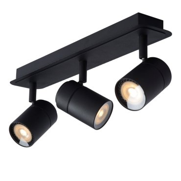 Lucide Lennert - opbouwspot 3L - 40 x 7 x 12,5 cm - 3 x 5W dimbare LED incl. - IP44 - zwart