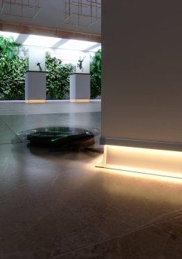 Klus Olis-k - aluminium plint profiel - 2,41 x 9 cm - geanodiseerd zilver