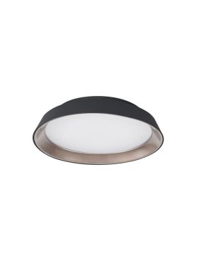 Nova Luce Vela - plafondlamp - Ø 45 x 9,5 cm - 30W dimbare LED incl. - zandzwart en koffie