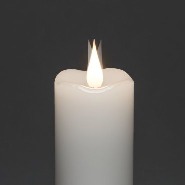 Konstsmide - LED waskaars op batterijen - Ø 5 x 12,7 cm - wit