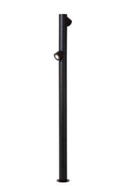 Lucide Ibamba - tuinpaal - 10 x 11,6 x 100 cm - 2 x 6W LED incl. - IP65 - zwart