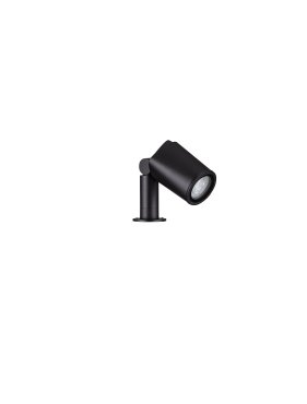 Nova Luce Spy - tuinpaal op piek - Ø 7 x 19 x 14 cm - IP65 - zandzwart