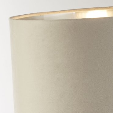 Searchlight Whitby - tafellamp - Ø 38 x 67 cm - chroom, zilver en taupe