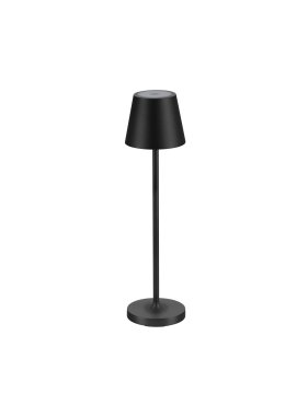Nova Luce Petit - oplaadbare tafellamp - Ø 7 x 28 cm - 2W dimbare LED incl. - IP54 - donker antraciet