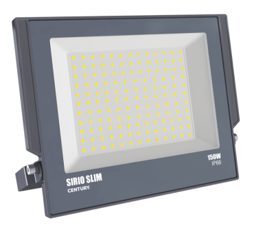 Century Italia Sirio Slim - verstraler - 36,6 x 3,4 x 30,3 cm - 150W LED incl. - IP66 - grijs