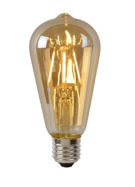 Lucide LED filament lamp - Ø 6,4 x 14,6 cm - E27 - 5W dimbaar - 2700K - amber