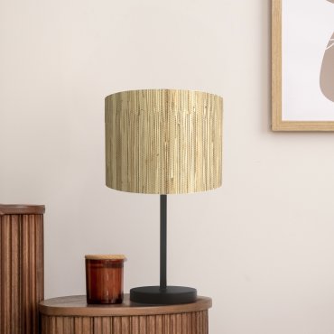 Searchlight Meadow - tafellamp - Ø 20 x 37 cm - bruin en zwart